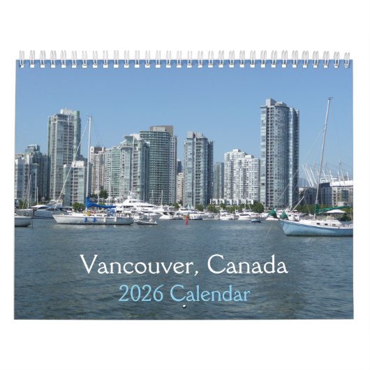 Vancouver, Canada 2026 Agenda Kalender (Hoes)