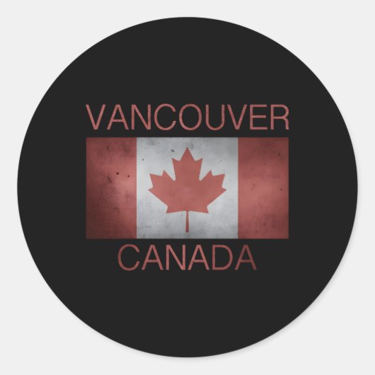 Vancouver Canada BC Ronde Sticker (Voorkant)