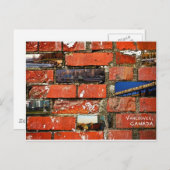 Vancouver Canada: Brick Wall Briefkaart (Voorkant / Achterkant)
