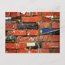 Vancouver Canada: Brick Wall Briefkaart