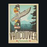Vancouver, Canada Briefkaart<br><div class="desc">Anderson Design Group is een bekroonde illustratie- en ontwerpfirma in Nashville,  Tennessee. Oprichter Joel Anderson leidt een team van getalenteerde artiesten naar creëer originele poster kunst die lijkt op klassieke  prints van de jaren 20 tot de jaren 60.</div>