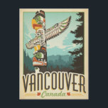 Vancouver, Canada Briefkaart<br><div class="desc">Anderson Design Group is een bekroonde illustratie- en ontwerpfirma in Nashville,  Tennessee. Oprichter Joel Anderson leidt een team van getalenteerde artiesten naar creëer originele poster kunst die lijkt op klassieke  prints van de jaren 20 tot de jaren 60.</div>
