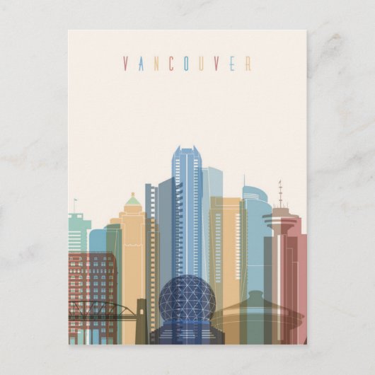Vancouver, Canada | City Skyline Briefkaart (Voorkant)