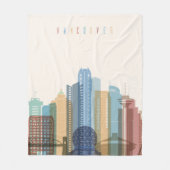 Vancouver, Canada | City Skyline Fleece Deken (Voorkant)