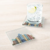 Vancouver, Canada | City Skyline Glazen Onderzetter (Schuin)