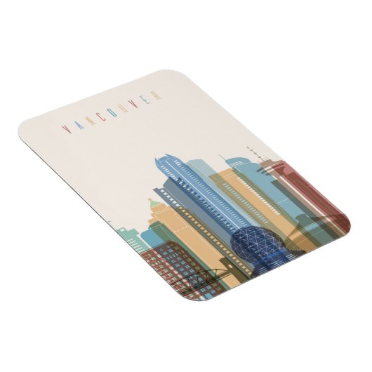 Vancouver, Canada | City Skyline Magneet (Rechterzijde)