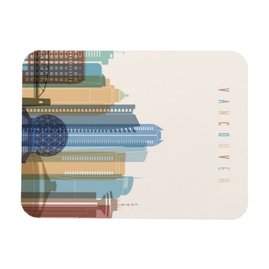 Vancouver, Canada | City Skyline Magneet (Horizontaal)