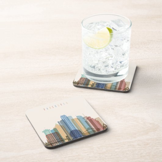 Vancouver, Canada | City Skyline Onderzetter (Rechterzijde)