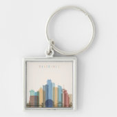 Vancouver, Canada | City Skyline Sleutelhanger (Voorkant)