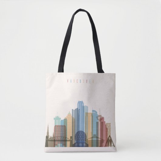 Vancouver, Canada | City Skyline Tote Bag (Voorkant)