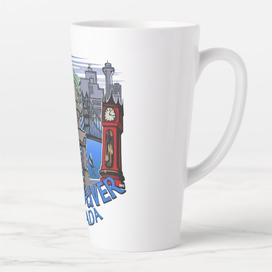 Vancouver Canada Coffee-Mokken en -brillen Latte Mok (Rechts)