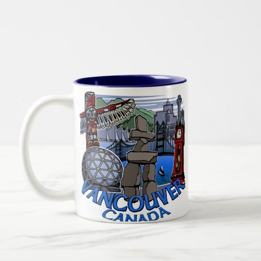 Vancouver Canada Coffee-Mokken en -brillen Tweekleurige Koffiemok (Links)