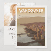 Vancouver Canada | Datum opslaan - Foto Save The Date (Voorkant / Achterkant)