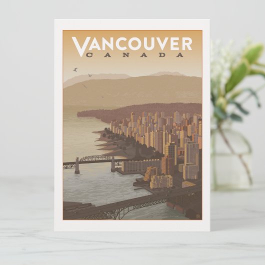 Vancouver Canada | Datum opslaan - Foto Save The Date (Staand voorkant)