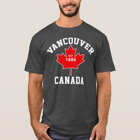 Vancouver Canada Est. 1886 Patriottisch T Shirt (Voorkant)