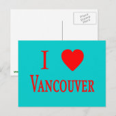 Vancouver Canada I Love Vancouver Briefkaart (Voorkant / Achterkant)