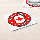 Vancouver Canada Kartonnen Onderzetters (Schuin)