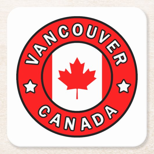 Vancouver Canada Kartonnen Onderzetters (Voorkant)
