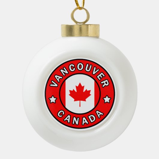 Vancouver Canada Keramische Bal Ornament (Voorkant)
