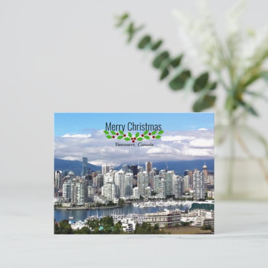 Vancouver Canada Kerstmis Briefkaart (Staand voorkant)