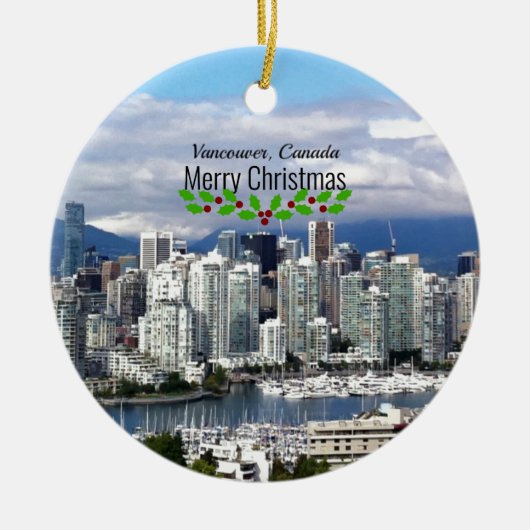 Vancouver Canada Kerstmis Keramisch Ornament (Voorkant)