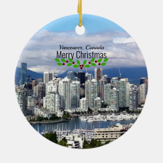 Vancouver Canada Kerstmis Keramisch Ornament (Achterkant)
