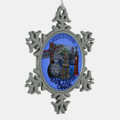 Vancouver Canada kerstversieringen gepersonaliseer Tin Sneeuwvlok Ornament (Links)