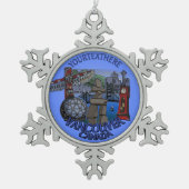 Vancouver Canada kerstversieringen gepersonaliseer Tin Sneeuwvlok Ornament (Voorkant)