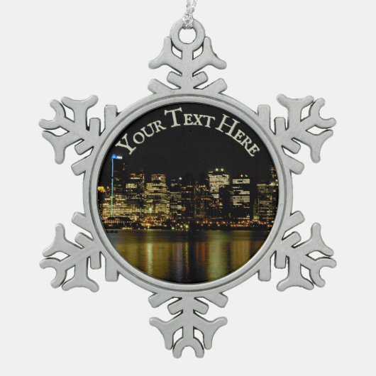 Vancouver Canada kerstversieringen gepersonaliseer Tin Sneeuwvlok Ornament (Voorkant)