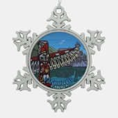 Vancouver Canada kerstversieringen gepersonaliseer Tin Sneeuwvlok Ornament (Voorkant)