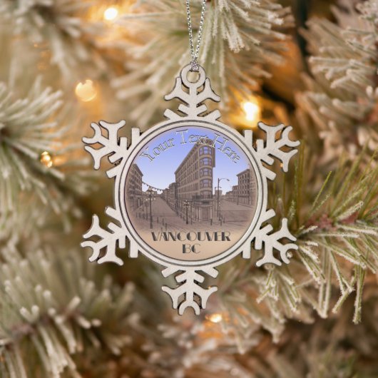 Vancouver Canada kerstversieringen gepersonaliseer Tin Sneeuwvlok Ornament (Boom)