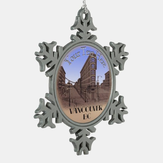 Vancouver Canada kerstversieringen gepersonaliseer Tin Sneeuwvlok Ornament (Links)