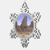 Vancouver Canada kerstversieringen gepersonaliseer Tin Sneeuwvlok Ornament (Rechts)