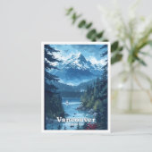 Vancouver Canada  Kunst Reizen Illustratie Briefkaart (Staand voorkant)
