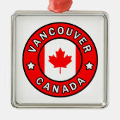 Vancouver Canada Metalen Ornament (Voorkant)