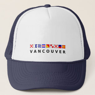 Vancouver Canada Nautische Zeilvlaggen Kleur Trucker Pet