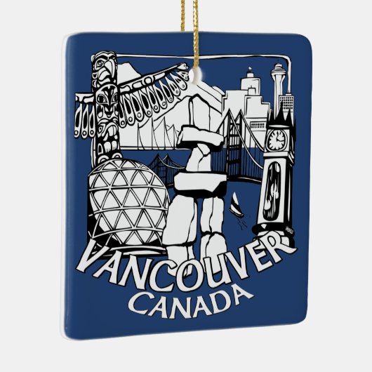 Vancouver Canada Ornament Personalized Souvenir (Rechts)