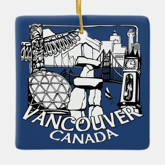 Vancouver Canada Ornament Personalized Souvenir (Voorkant)