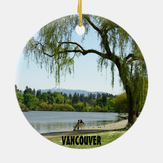 Vancouver Canada Ornament Snow Trees Decorations (Achterkant)