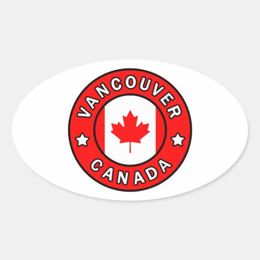 Vancouver Canada Ovale Sticker (Voorkant)
