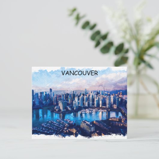 Vancouver Canada Panorama Uitzicht Briefkaart (Staand voorkant)
