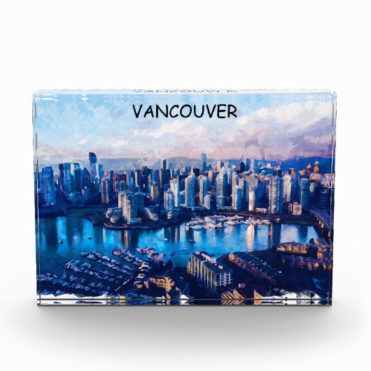 Vancouver Canada Panorama Uitzicht Fotoblokken (Voorkant)