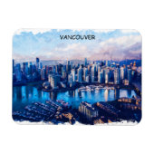 Vancouver Canada Panorama Uitzicht Magneet (Horizontaal)