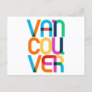 Vancouver Canada Pop Art Letters Briefkaart