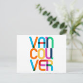 Vancouver Canada Pop Art Letters Briefkaart (Staand voorkant)