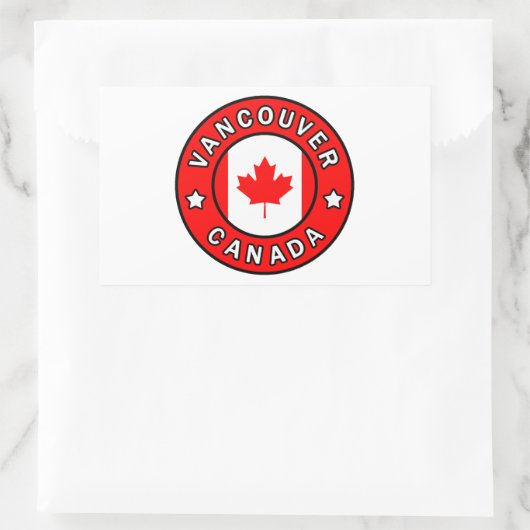 Vancouver Canada Rechthoekige Sticker (Tas)