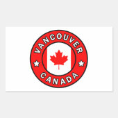 Vancouver Canada Rechthoekige Sticker (Voorkant)