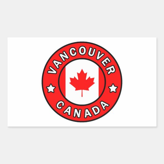 Vancouver Canada Rechthoekige Sticker (Voorkant)