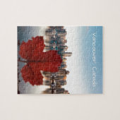 Vancouver Canada Red Maple Leaf Skyline Legpuzzel (Horizontaal)