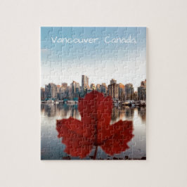 Vancouver Canada Red Maple Leaf Skyline Legpuzzel